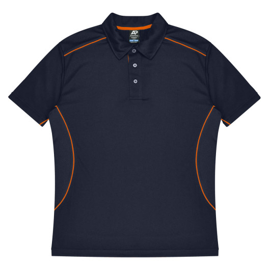 Hunters Hill Mens Polos Navy  Fluro Orange